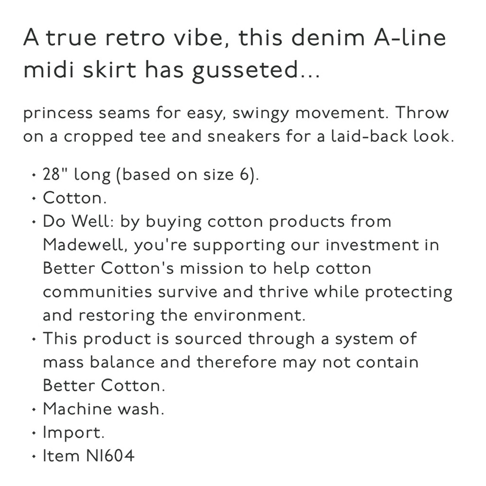 Madewell Midi A-Line Skirt - Picture 10 of 10